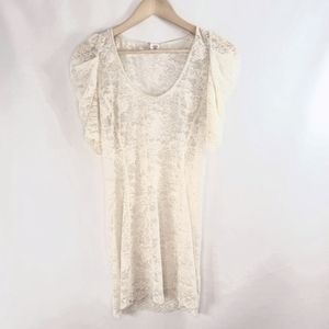 Wilfred Lace Puff Shoulder Sleeves Top